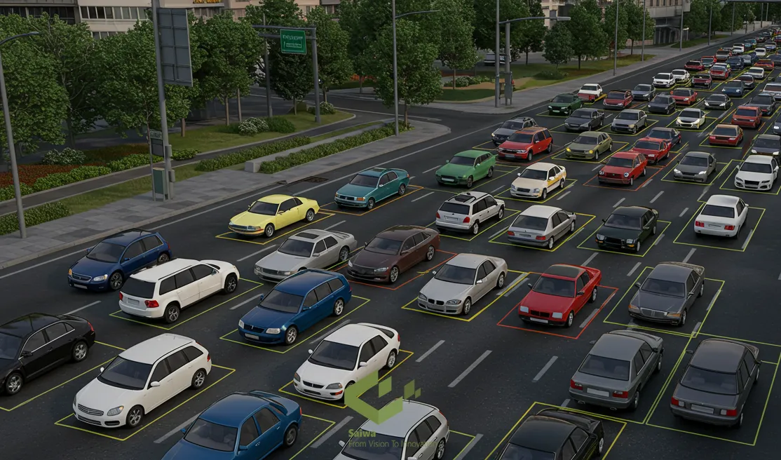 Cars in the traffic bounding box annotation