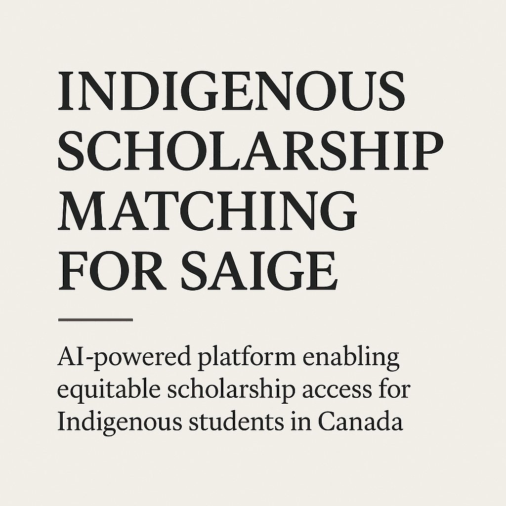 Indigenous Scholarship Matching for SAIGE