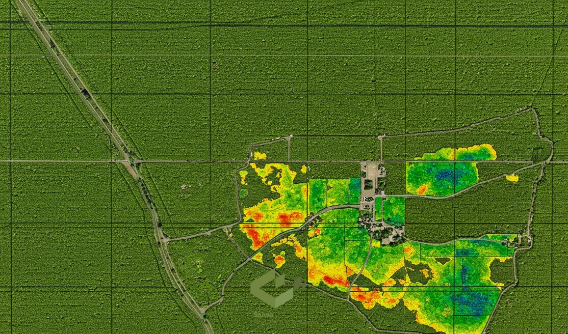 Example of a farm using NDVI