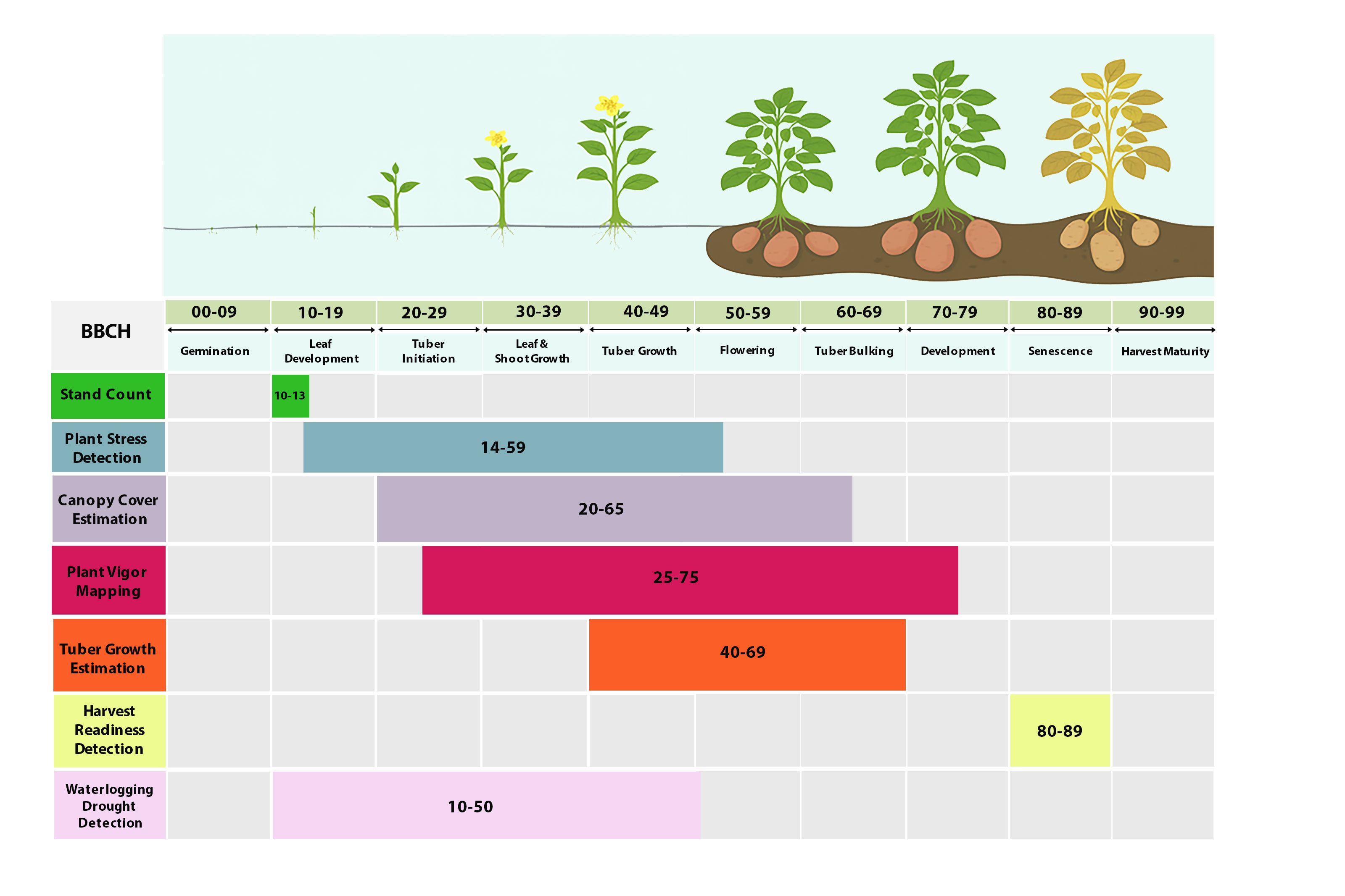 Monitoring from germination to harvest