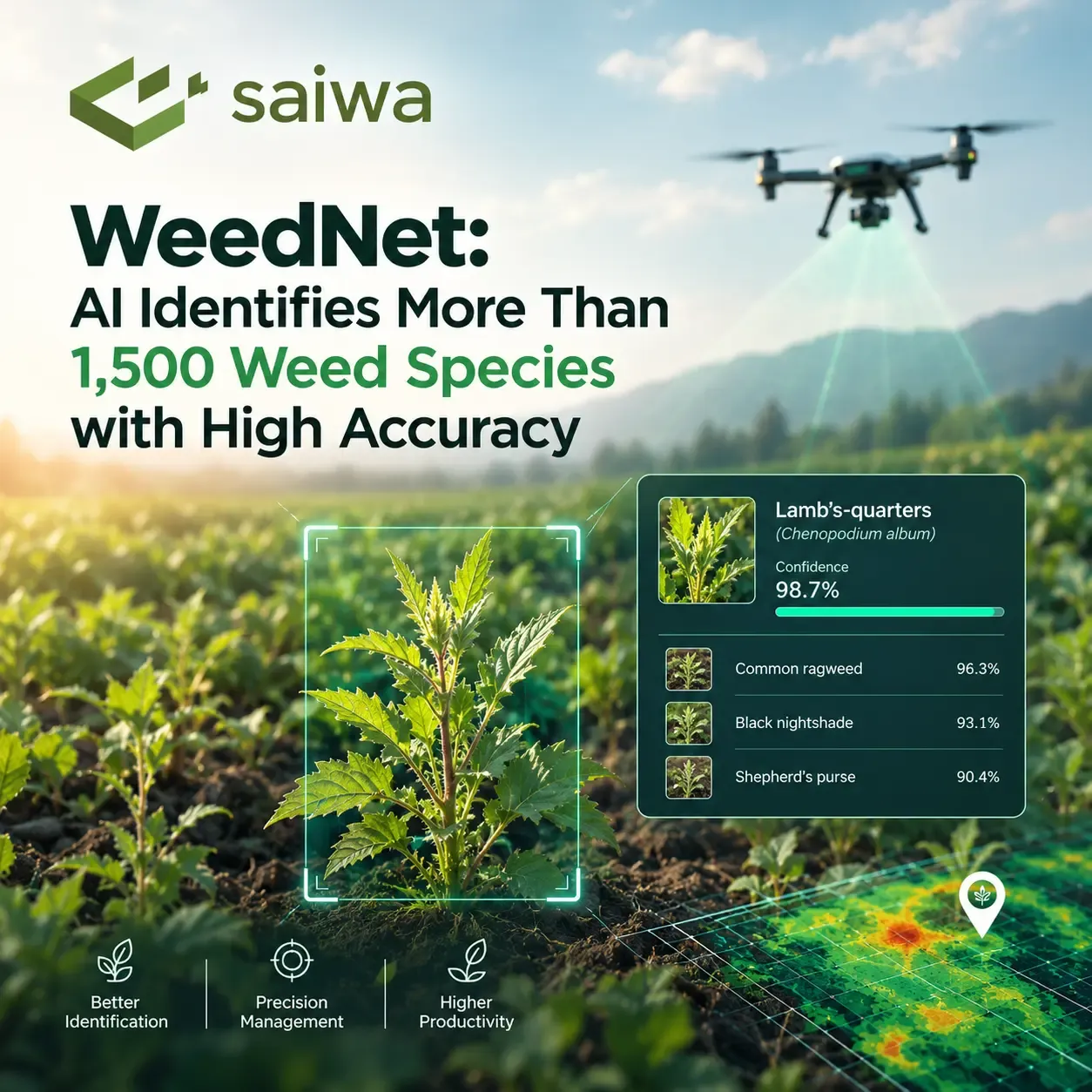 WeedNet AI Identifies More Than 1,500 Weed Species with High Accuracy