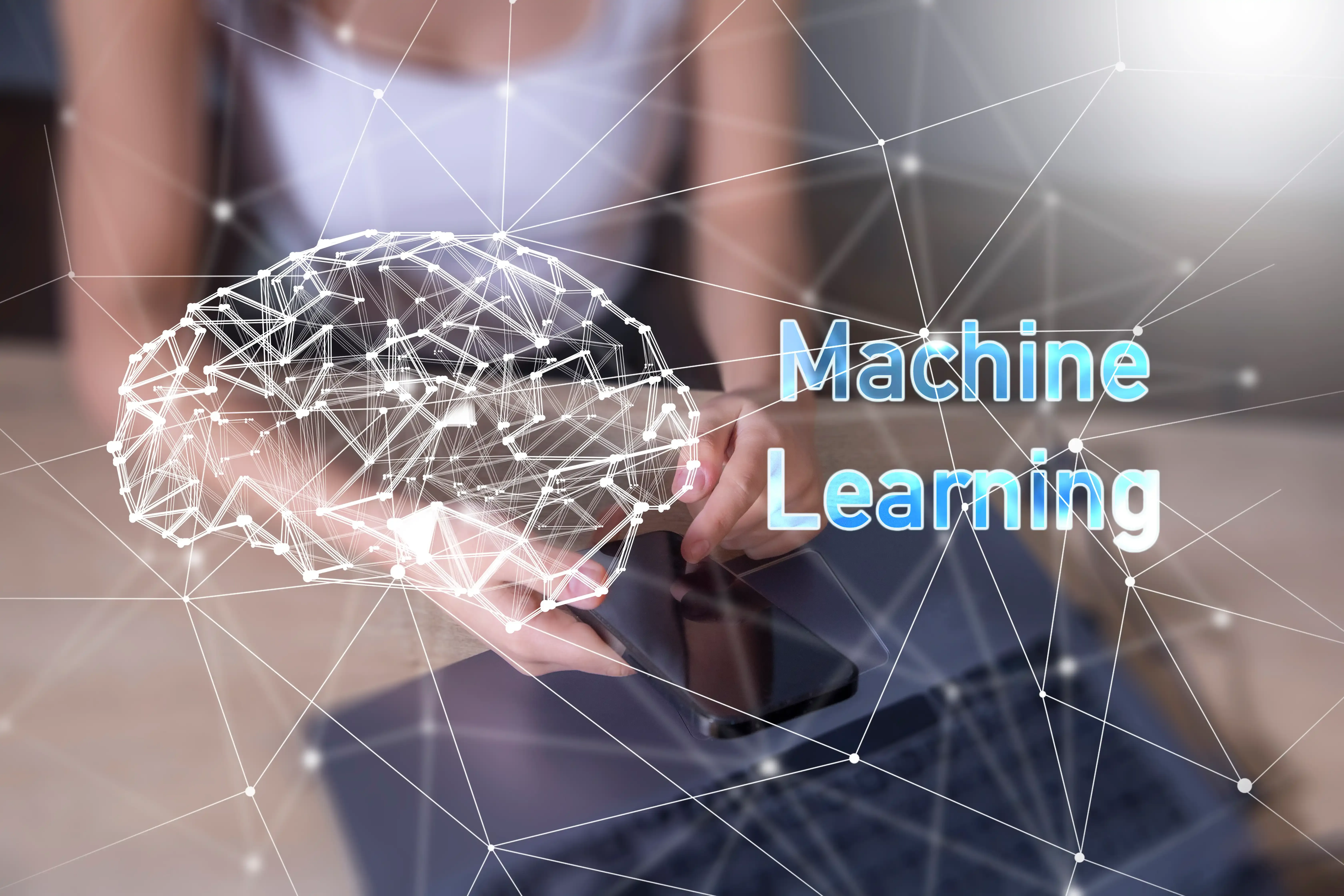 Machine learning technology business concept