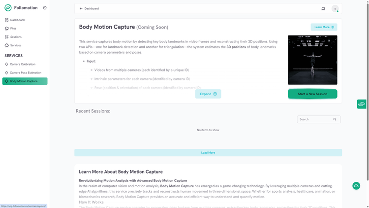 Follomotion Back-End Services for Motion Capture | Saiwa