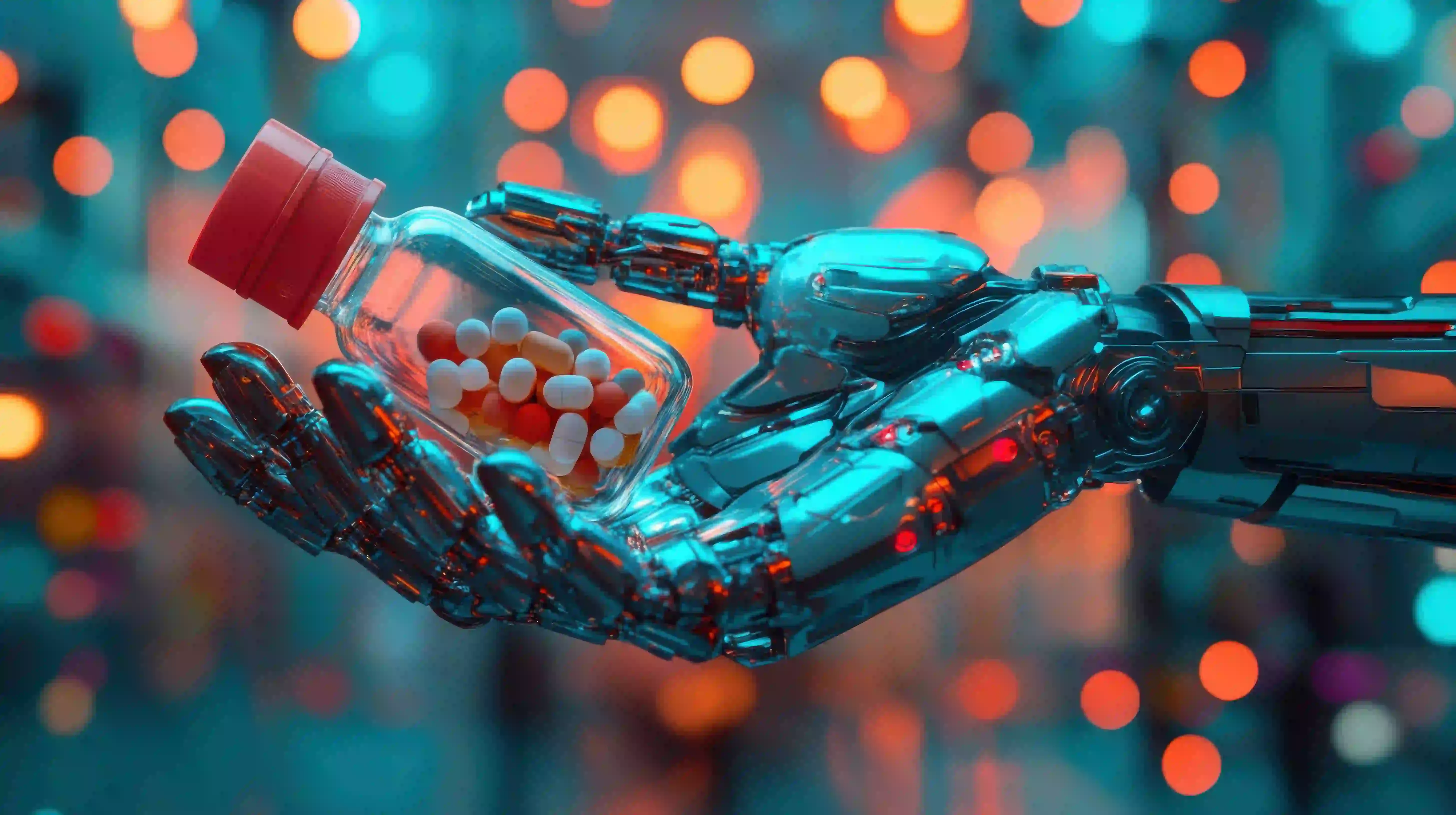 robotic-hand-holding-clear-pill-bottle-filled-with-white-orange-capsules.webp
