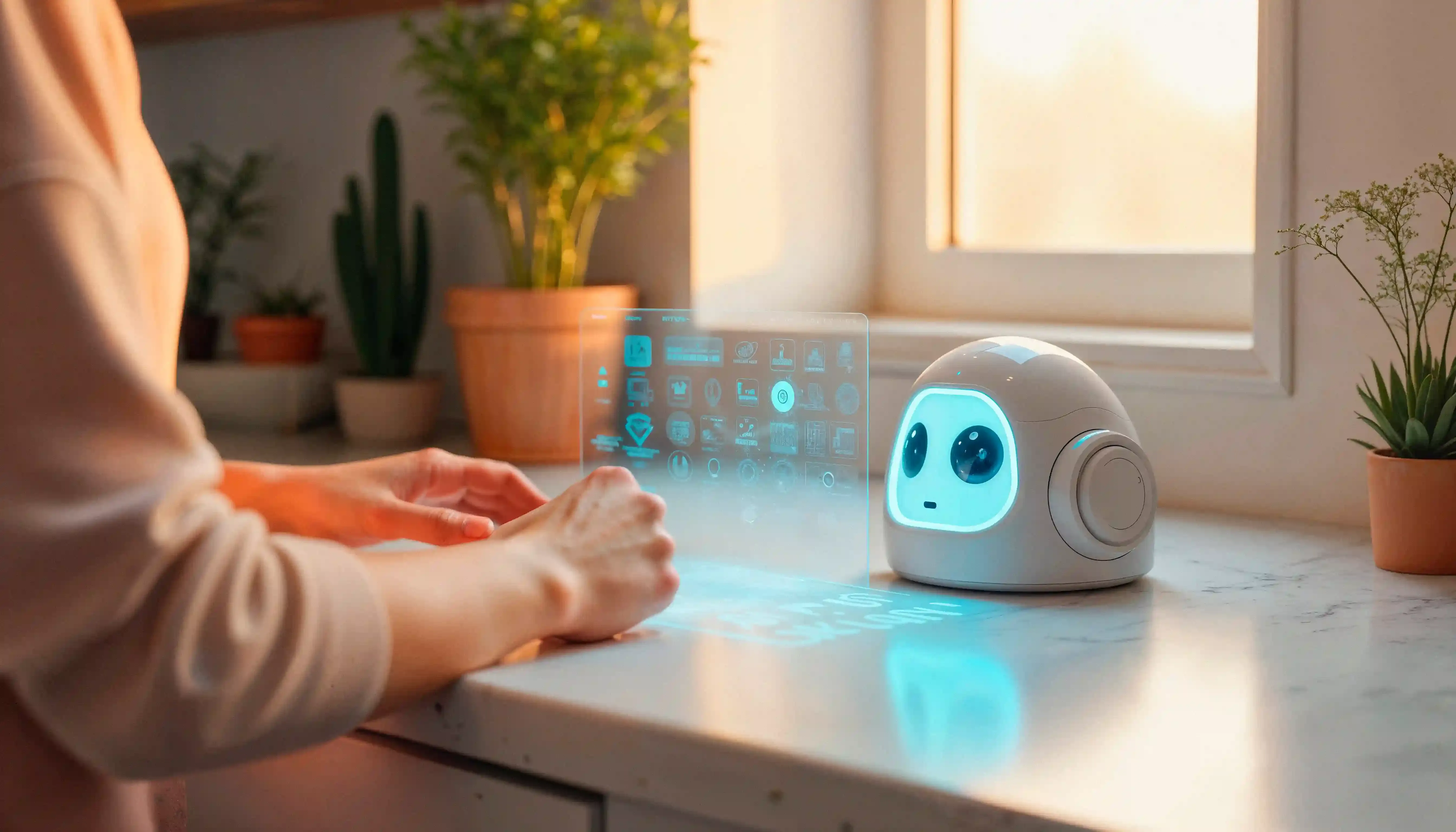 smart home assistant with holographic interface