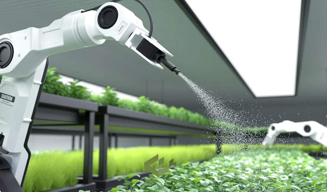 spraying fertillizer